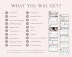 Wedding Planner Digital Download | Wedding Budget Tracker, Guest List, Timeline, Checklist, Seating Chart