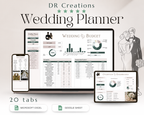 Wedding Planner Digital Download | Wedding Budget Tracker, Guest List, Timeline, Checklist, Seating Chart